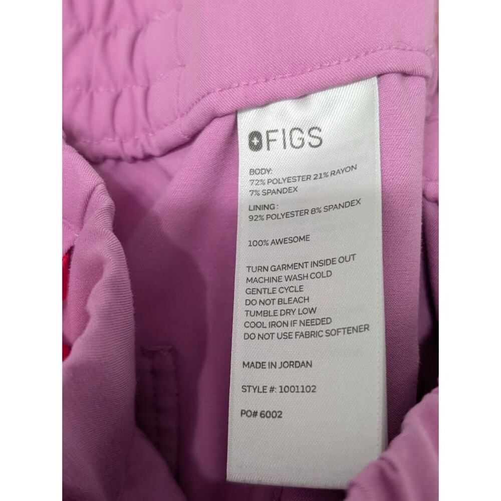 Figs Dowa Scrub Pants High-Rise Straight-Leg Pink Womens Large Uniform Medical - Picture 5 of 10